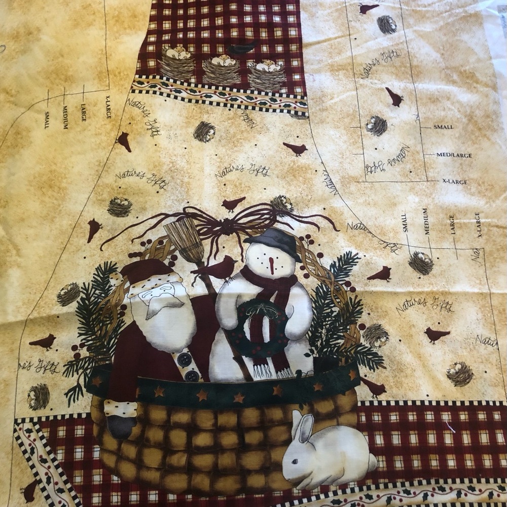 Christmas Vest Panel By Debbie Mumm Sizes S-Xl Vintage Rare Find View 2